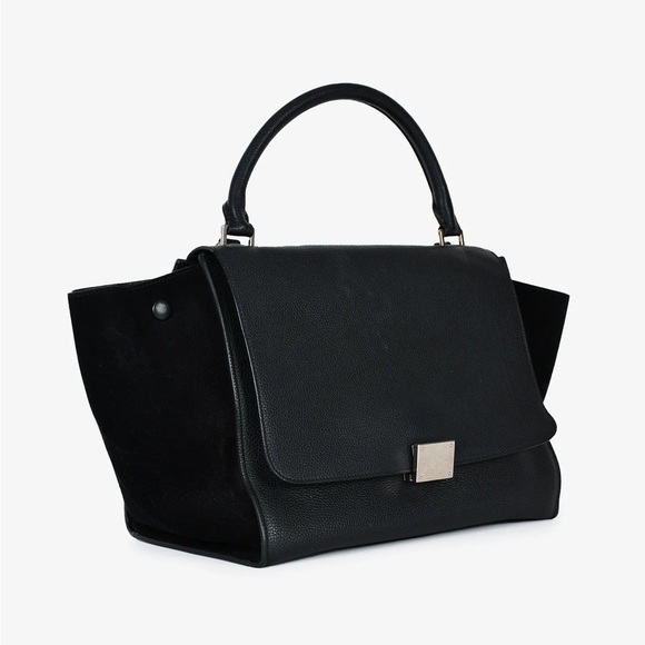 Céline Medium Trapeze Leather & Suede Top Handle Bag - Picture 3 of 8